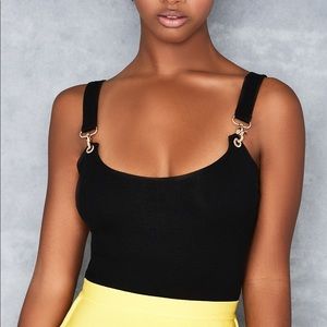 Mistress Rocks Black Clasp Bodysuit